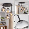 Gastor plafón de techo de 4 luces E14 con pantallas esféricas estilo retro