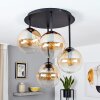 Gastor plafón de techo vintage de 4 luces E14 con pantallas esféricas para salón
