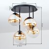 Gastor plafón de techo vintage de 4 luces E14 con pantallas esféricas para salón