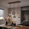 Koyoto lámpara colgante comedor vintage E27, 6 luces con globos decorativos