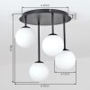 Chehalis plafón globo de techo con bolas colgantes G9, 4 luces retro