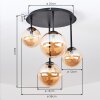 Chehalis plafón de techo 4 luces con globos colgantes para comedor y salón
