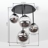 Chehalis plafón de techo de bolas G9, 4 luces, ø 38 cm, estilo retro moderno
