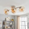 Gastor plafón de techo 4 luces E14 con globos, diseño retro para salón