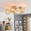 Gastor plafón de techo 4 luces E14 con globos, diseño retro para salón