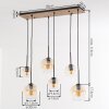 Koyoto lámpara colgante comedor vintage 6 luces E27, altura 115 cm