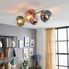 Koyoto plafón de techo de 4 luces E14 con pantallas tipo globo retro