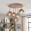 Koyoto lámpara de techo redonda 5 luces con pantallas esféricas, Ø 45 cm, moderna retro