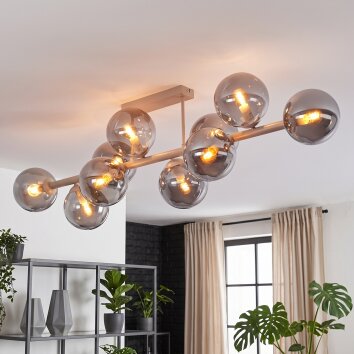 Gastor lámpara de techo de 10 luces E14 con bolas globo para salón