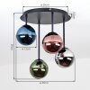 Chehalis lámpara de techo con pantallas esféricas de cristal, 4 luces G9