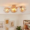 Koyoto plafón de techo 4 luces con pantallas globo, estilo retro vintage