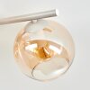 Koyoto plafón de techo 4 luces con pantallas globo, estilo retro vintage