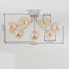 Koyoto plafón de techo de 7 luces, ø 82 cm, globos redondos retro vintage