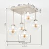 Gastor plafón de techo de 5 luces E14 con pantallas esféricas, estilo retro