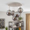 Gastor plafón de techo redondo de 5 luces con globos colgantes, E14, Ø 45 cm