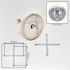 Gastor plafón de techo con bolas, 5 luces, diámetro 45 cm, casquillo E14