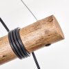 Oravi lámpara colgante de madera para comedor, 4 luces, barra, largo 80 cm