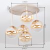 Chehalis lámpara de techo de 5 luces G9, plafón redondo ø 45 cm, retro