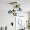 Gastor plafón de techo de 5 luces E14 con tulipas esféricas, lámpara de techo