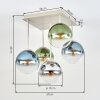 Gastor plafón de techo de 5 luces E14 con tulipas esféricas, lámpara de techo