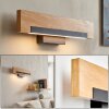 Inzino aplique de pared LED de madera rectangular, listón de madera alargado