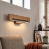Inzino aplique de pared LED de madera rectangular, listón de madera alargado