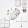 Koyoto plafón de techo 4 luces E14 con pantallas esféricas para salón
