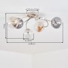 Chehalis plafón de techo 6 luces G9, lámpara de techo esférica Ø 58 cm