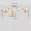 Chehalis plafón de techo 6 luces G9, diámetro 64 cm, globos curvados