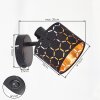 Alsen aplique de pared con foco orientable y pantalla de ranuras, set de 2