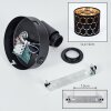 Aplique de pared Alsen, set de 2, pantalla dorada y negra, ranuras simétricas, orientable