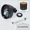 Aplique de pared Tallaboa con ranuras simétricas, foco orientable E14 e interruptor