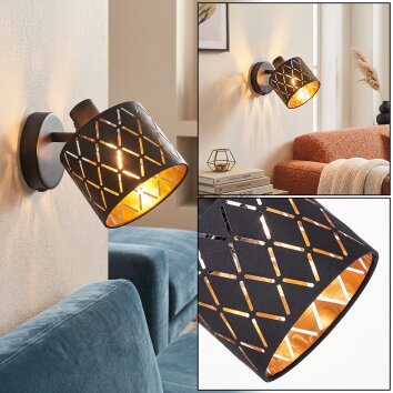 Alsen aplique de pared orientable E14 con interruptor y pantalla geométrica