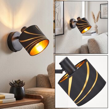 Alsen aplique de pared con pantalla ranurada, foco orientable para lectura
