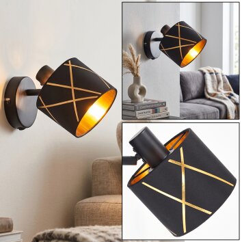 Opatija aplique de pared orientable con pantalla cónica geométrica e interruptor E14