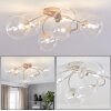 Chehalis plafón de techo 6 luces G9 Ø 64 cm con brazos curvos y esferas