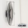 Liriel aplique de pared LED redondo 30 cm retro, set de 2 para salón