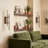 Kiron aplique de pared LED moderno, set de 2, lámpara mural vertical rectangular