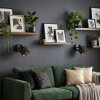 Tallaboa aplique de pared orientable con pantalla de tela estampada, set de 2