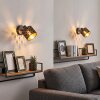 Tallaboa aplique de pared orientable con pantalla de tela estampada, set de 2