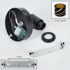 Alsen aplique de pared orientable con pantalla de ranuras doradas, set de 2