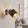 Aplique de pared Alsen moderno con ranuras simétricas, foco orientable para la zona del sofá