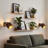 Opatija aplique de pared orientable E14, pantalla con recortes, set de 2