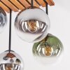 Gastor lámpara de techo boho con globos, 4 luces E14 y diseño de listones