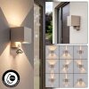 Tamarin aplique LED exterior con sensor de movimiento, luz de pared cuadrada