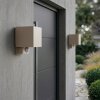 Tamarin aplique exterior con sensor de movimiento LED, cuadrado, pack de 2