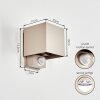 Tamarin aplique exterior con sensor de movimiento LED, cuadrado, pack de 2