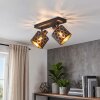 Alsen plafón de techo orientable de 2 luces con pantallas caladas E14