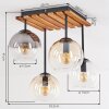 Koyoto lámpara de techo 4 luces con pantallas globo para salón y comedor