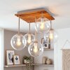 Gastor plafón de techo 5 luces E14 con pantallas esféricas, estilo boho retro